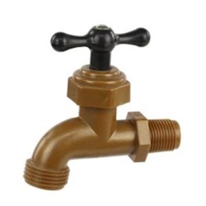 15mm GARDEN TAP - BROWN PLASTIC