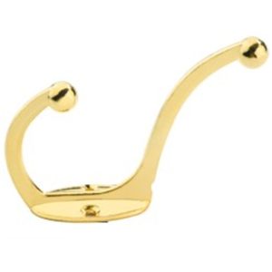CLOTHES HOOK GOLD DOUBLE