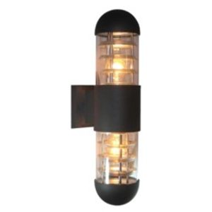 DOUBLE ROUND WALL LIGHT BLACK