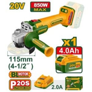 JDLAP5421 ANGLE GRINDER LITHIUM-ION 20V
