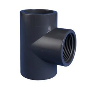 PVC REDUCING TEE CNTR THREAD 32-25