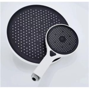 SHOWER HEAD SET ROUND BLACK