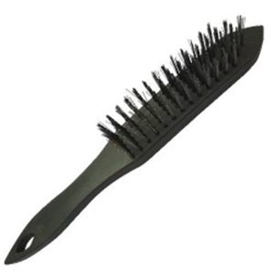 WIRE BRUSH -BLACK PLASTIC HANDLE